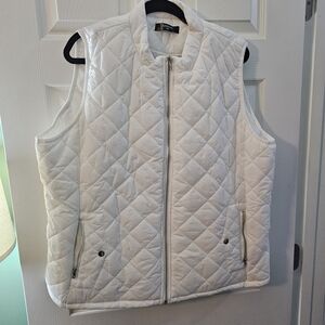 Elegant White Quilted Vest